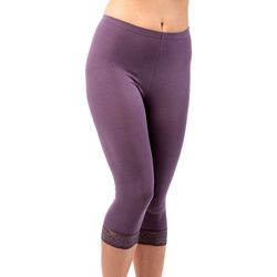 HERMKO Caprileggings 5722 Damen Capri-Leggings mit Spitze 44/46 (L)