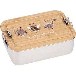 LÄSSIG Lunchbox »Bamboo Nature«, (1 tlg.) Lässig silberfarben/holzfarben