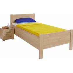 priess Bett Husum Schlafzimmer Jugendzimmer Rahmenbett, mit Komforthöhe verschiedene Ausführungen hochwertige Premium Qualität braun 100 cm x 208 cm x 85 cm