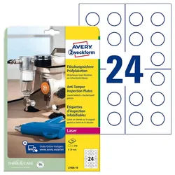 Avery Zweckform Etiketten AVERY Zweckform L7806-10 Prüfplaketten L7806-10 weiß 30,0 x 30,0 mm