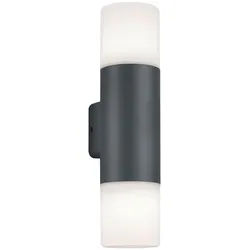 Xxxl AUßENWANDLEUCHTE , Anthrazit, Weiß , Metall, Kunststoff , 33 cm , Lampen & Leuchten, Außenbeleuchtung, Außenleuchten