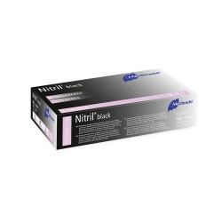 Meditrade Nitril® black Untersuchungs- und Schutzhandschuhe, Latexfreie Einmalhandschuhe aus Nitrilbutadienkautschuk, 1 Karton = 10 x 100 Stück = 1000 Stück, Größe XL
