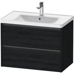 Duravit Ketho.2 Waschtischunterbau wandhängend Eiche Schwarz Matt 784x455x549 mm - K25283016160000 K25283016160000