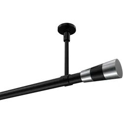 GARDINENSTANGE Sonette Tanara 240 cm (geteilt in 2 x 120 cm), 1-läufig, 20 mm Ø Schwarz