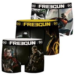 Freegun DC Comics Herren Boxershorts 3er Pack Batman Superman Justice League Motivmix 3 M