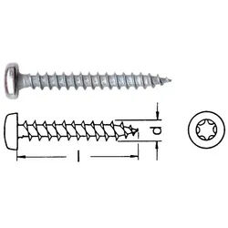 Spanplattenschraube Pan Head mit Pozidrive - 5,0 x 50 / 0,42 / PZ2