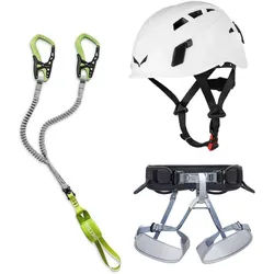 Klettersteig Komplettset Edelrid Cable Comfort VI + Petzl Corax + Salewa Toxo Helm white 1