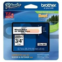 Brother Druckerband P-touchTZ241 CIV white/black (18 mm)