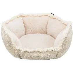 TRIXIE Bett Boho, eckig, 65 x 65 cm, beige
