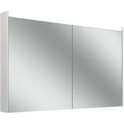Schneider OBJECT Line Comfort LED-Spiegelschrank, 2 Türen 60/60cm, 1195x123x743mm, Beleuchtung oben, 204.120.01.02, Ausführung: CH-Norm/Korpus weiß/4000K
