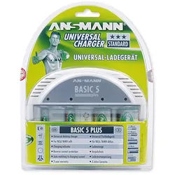 Ansmann Basic5 universelles Tischladegerät für bis zu 6 Akkus