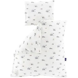 Träumeland Babybettwäsche , Blau , Textil , 80x80 cm , Oeko-Tex® Standard 100 , pflegeleicht, atmungsaktiv, hautfreundlich, bügelleicht, schadstoffgeprüft, samtiger Griff, weiche und anschmiegsame Oberfläche , Schlafen, Babytextil-Kollektionen