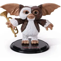Noble Collection Actionfigur Gremlins smiling Gizmo Mogwai 9 cm + Trompete + Base BENDYFIGS braun|weiß