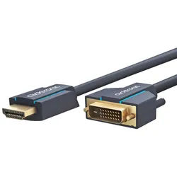 DVI-auf-HDMITMAdapterkabel Premium-Kabel, 1x DVI-D-Stecker Dual-Link 24+1 auf 1x HDMI Stecker, 10 Meter Kabellänge