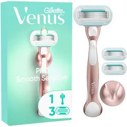 Gillette Venus - Nassrasierer 'Smooth Sensitive' + 3 Rasierklingen & -halter Sonstige 1 St Frauen