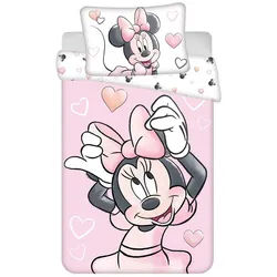 Disney Minnie Mouse Babybettwäsche Wendebettwäsche Minnie Mouse 2tlg. Baumwolle 100x135 cm + 40x60 cm, Baumwolle, 2 teilig, 100% Baumwolle, trocknergeeignet rosa