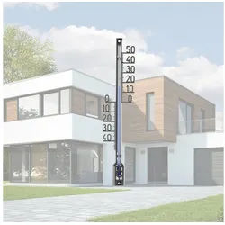 Lantelme Gartenthermometer 5 Stück Set Außenthermometer Temperatur -40 bis 50°C Thermometer Außen, 5 Stück Set, Kunststoff, Farbe Schwarz, 16cm Lang, Deutsche Herstellung schwarz