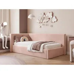 Compleo Kinderbett Boxspringbett, klassisches Design, 80/90/100/120x200 (Jugendbett mit Bettkasten), MADE IN EU, Ohne Matratze rosa