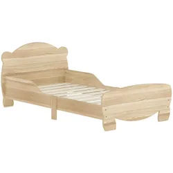 Aiyaplay Kinderbett Jugendbett Hausbett mit Bären-Design Spielbett für 3-6Jahre Kinder , Naturfarben , Holzwerkstoff , Babymöbel & Kindermöbel, Kinderzimmer & Jugendzimmer, Kinderbetten