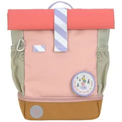 LÄSSIG Rucksack Mini Rolltop Backpack (Set, 2-tlg) rosa