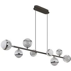 GLOBO LIGHTING Hängeleuchte, LED-Leuchtmittel fest verbaut, Kaltweiß, Warmweiß, Neutralweiß, Tageslichtweiß, Farbwechsel, Pendelleuchte Deckenlampe Hängelampe LED Metall Dimmbar schwarz
