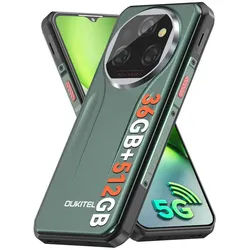 OUKITEL WP39 Pro 36+512GB 5G Outdoor Smartphone (16,76 cm/6.6 Zoll, 512 GB Speicherplatz, 64 MP Kamera, IP68 Wasserdicht Baustellenhandy, 11000mAh, NFC, OTG, GPS) grün