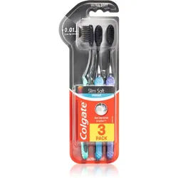 Colgate Slim Soft Active Zahnbürsten mit Aktivkohle soft 3 St.