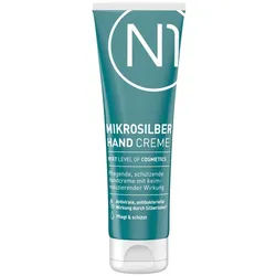 N1 Healthcare Handcreme N1 Mikrosilber Handcreme, 100ml [inkl. Desinfektion], Desinfiziert und pflegt die Haut gleichzeitig.