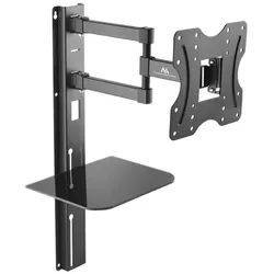 Maclean TV-Wandhalterung MC-771, (bis 42 Zoll, Fernseher Wandhalterung mit Ablage) schwarz