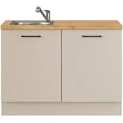 Impuls Spülenunterschrank , Hellgrau , Metall , 1 Schubladen , nur wie online abgebildet bestellbar , 120x91.8x58 cm , Pefc, Goldenes M, Made in Germany , Küchen, Küchenmöbel