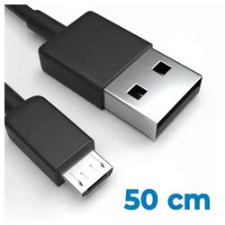 Justcom TCL P528D USB-Kabel, Micro-USB, USB-A (50 cm), Schnellladekabel, Datenkabel, Handy, Tablet schwarz