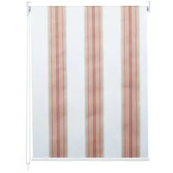 Seitenzugrollo MCW-D52-60x230, MCW, abdunkelnd, verschraubt, Wand- oder Deckenmontage, Bohrmontage, Kettenzug inkl. Kindersicherung, stufenlos, blickdicht, Thermobarriere beige|bunt|rot