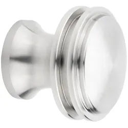 SO-TECH® Möbelknopf LIVERPOOL Ø 20 - 30 mm Edelstahl gebürstet, Knopf Knauf incl. Schraube silberfarben Ø 20 mm / Höhe 18 mm | 1.8 cm