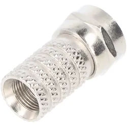 Goobay Aufdreh-F-Stecker 6,0 mm - Aufdreh-Adapter aus Zink mit Nickelkontakten