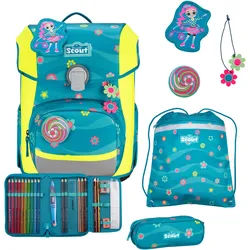 Scout Neo Schulranzen-Set 4-teilig DIN Little Flowers