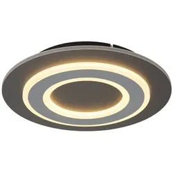 GLOBO LIGHTING Deckenleuchte »JAYDEN«, D: 32 cm, H: 5,5 cm, 24W, 3000K, inkl. Leuchtmittel - grau