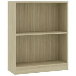 vidaXL Bücherregal NA Bücherregal Sonoma Eiche 60x24x74,5 cm Spanplatte bunt