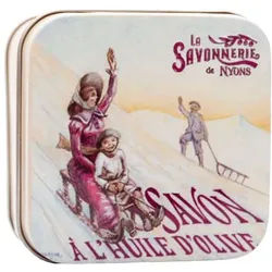 La Savonnerie de Nyons - Metallbox mit Seife Schlittenfahren 155 g