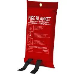 Fire blanket 120x180 cm Red Silicone coated