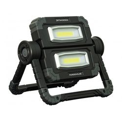 LED Arbeitsleuchte, LED Worklamp mit 1000 Lumen, 2x 10W COB LEDs, ideal für Werkstatt, Camping, Angeln etc., inklusive Batterien