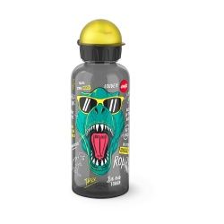 EMSA Teens Tritan Trinkflasche, 0,6 Liter, Hygienische Wasserflasche aus robustem Kunststoff, 1 Trinkflasche, Motiv: Dino