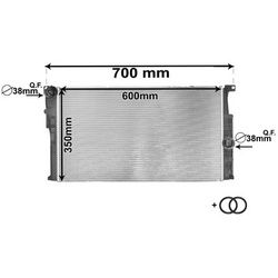 VAN WEZEL Motorkühler mit Dichtungen für BMW 3 4 1 2 I3