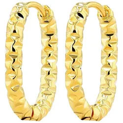 Adelia ́s Paar Creolen Damen Ohrringe – Creole aus Edelstahl, Perfekt als Geschenk für besondere Menschen goldfarben