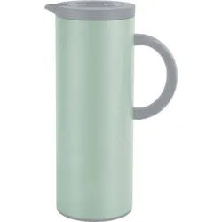 Homeware Profession. Isolierkanne , Hellgrau, Mintgrün , Metall, Kunststoff, Glas , Uni , 1 l , Lfgb , Tragegriff, lebensmittelecht, Vakuum, abnehmbarer Deckel, hält warm, hält kalt, Einhandbedienung, Ausgießen per Knopfdruck, hitzebeständig , Geschirr, Kannen & Karaffen, Thermosflaschen