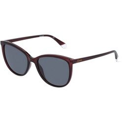 Polaroid PLD 4138/S Damen-Sonnenbrille Vollrand Butterfly Kunststoff-Gestell, Schwarz