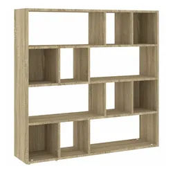 vidaXL Regal NA Bücherregal Raumteiler Sonoma Eiche 105x24x102 cm Spanische Wand Ra bunt