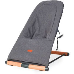 Childhome Schaukelwippe , Anthrazit , Textil , Buche , teilmassiv , 64x47x65.5 cm , Rückenlehne stufenlos verstellbar, zusammenklappbar, anatomisch geformte Liegefläche, Bezug abnehmbar, Bezug waschbar, Sicherheitsgurt, Tragegriff , Babymöbel & Kindermöbel, Babyzimmer, Babywippen & Babyschaukeln