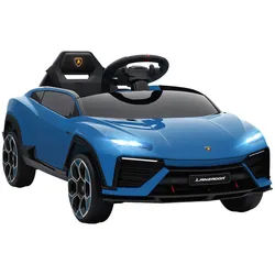 Aiyaplay Kinder-Elektroauto 12V Kinderauto mit 2,4 GHz Fernbedienung, 2 Motor Led, Musik , Blau , Kunststoff , 49x43x101.5 cm , unisex , Freizeit & Co, Gartenspielzeug, Kinder-Elektrofahrzeuge