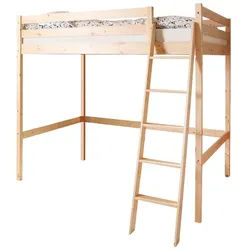 Hochbett 'Matthias', aus Kiefer, kieferfarben