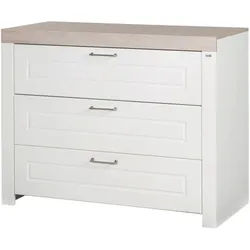 Roba Kinder-Kommode Felicia , Weiß , Metall , 3 Schubladen , 117x90x45.5 cm , Babymöbel, Kinderkommoden